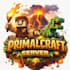 design minecraft server logo with characters and 3d style