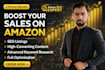 create and optimize amazon SEO listing to rank higher and increase sales