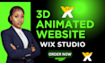 do 3d interactive wix website 3d wix scrolling animation wix studio landing page