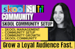 do skool community setup skool community management online course setup