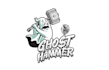 design creative ghost hammer logo