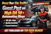write publish auto guest posts, backlinks, automotive post