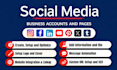 create, setup and optimize social media business accounts