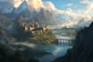 do fantasy background and landscape
