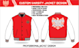 create professional varsity jacket design with 3d mockup