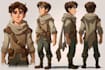 make 2d character design and character sheet