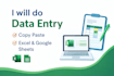 do fast and accurate data entry in excel or google sheets