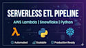 create automated etl pipeline with AWS lambda, s3 and snowflake
