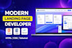 create responsive landing page using HTML CSS tailwind