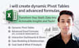 create dynamic pivot tables and advanced formulas