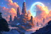 do fantasy background and landscape
