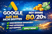 provide google adx mcm invites with high revenue share