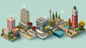 draw unique isometric map illustration flat design 2d isometric map