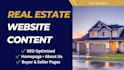 write SEO real estate website content for your business