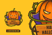do creative modern mascot, halloween logo design