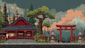 draw pixel art scene and background for your game