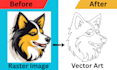 high quality raster to vector art