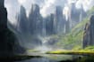 do fantasy background and landscape