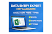 do data entry, copy paste, typing and excel work