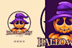 do modern creative incredible halloween logo design