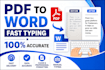 convert scanned PDF and handwritten notes into editable word