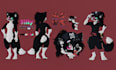 draw a custom furry reference sheet fursona design anthro character sheet