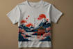 illustrate a japanese t shirt design