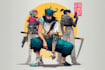 design anime character , cyberpunk character