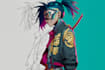design anime character , cyberpunk character