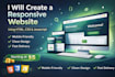 create a responsive website using HTML, CSS, and javascript