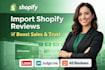 import bulk product reviews to your shopify store for better conversion