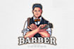 do modern wonderful creative super salon, barber logo