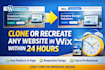 clone duplicate or recreate any website in wix professionally