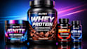 design premium supplements label product mockup pre workout whey protein label