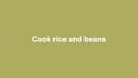 cook beans and rice