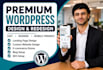 design, redesign wordpress store with blog I product listing I content upload
