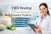 develop formulations for cosmetic products