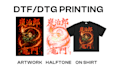 make your artwork to halftone for dtf or dtg tshirt printing