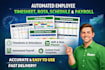 create automated employee timesheet, rota, schedule and payroll sheet
