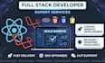 do website development as full stack web developer, PHP laravel HTML CSS react