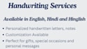 write neat handwritten letters, messages and notes