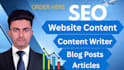 be your SEO website content, articles, blog, content writer