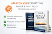 format your book for amazon KDP, kindle and print