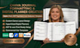 journal formatting on canva, digital journal, paperback on lulu and amazon KDP