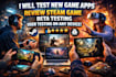 test new game app review steam game beta testing video game user testing device