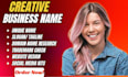 create unique business name, logo, slogan and website
