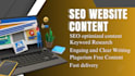 write SEO website content copywriting, blog post and high converting web copy