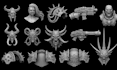 sculpt custom 3d miniature warhammer bits, kitbash miniature part, tabletop stl
