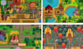 do topdown pixel art, tileset game environment, indie game props, pixel tilemap