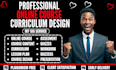 create online course content, lesson plan, course curiculum on thinkific